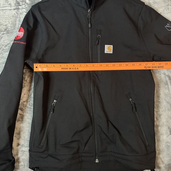 Carhartt Men's Relaxed Fit Rain Defender 0J2199-M Black Medium LOGOS - Picture 3 of 6